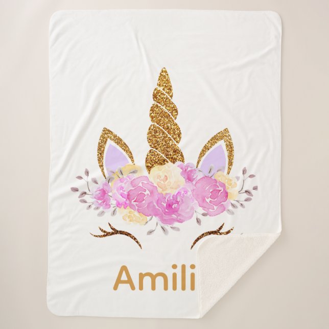 Cobertor Sherpa Sherpa Unicorn Blanket (Frente)