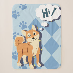 Cobertor Sherpa Shiba Inu