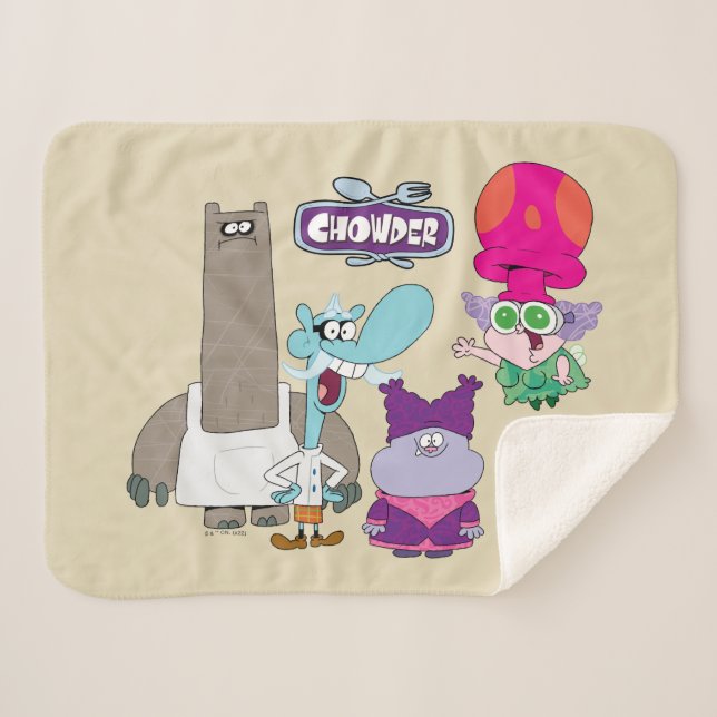 Cobertor Sherpa Shnitzel, Mung, Chowder e Truffles (Frente (Horizontal))