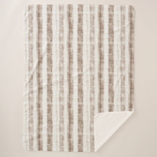 Cobertor Sherpa Sicília Marrom Listras Rústico