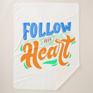 Cobertor Sherpa siga o seu coração