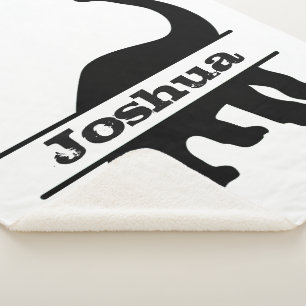 Cobertor Sherpa Silhueta Personalizada Dinossauro de Pescoço Longo