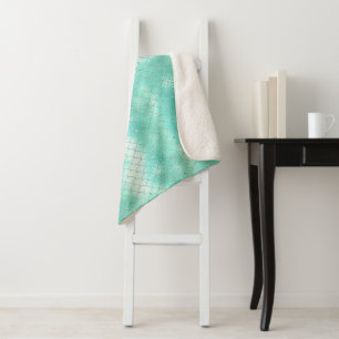 Cobertor Sherpa Silver Mint Mermaid