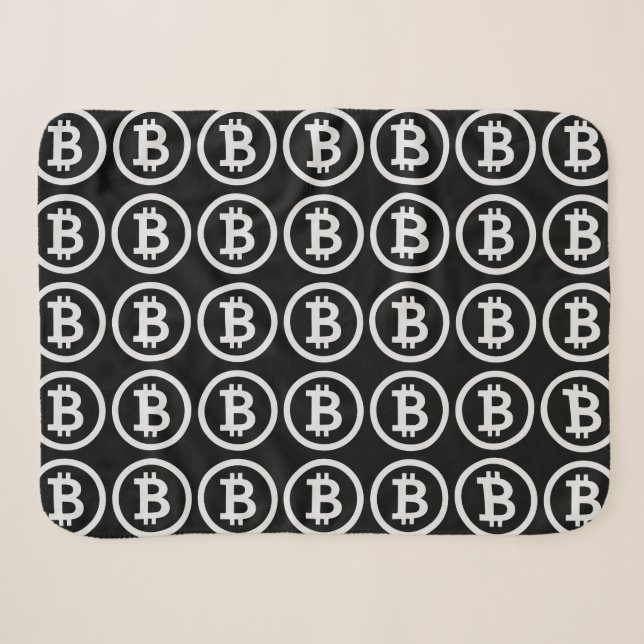 Cobertor Sherpa Símbolo de Dólar Bitmoeda B Crypto (Frente (Horizontal))