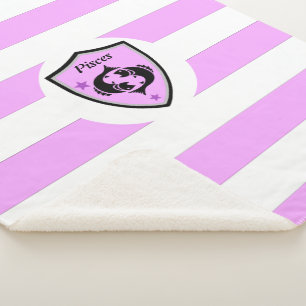 Cobertor Sherpa símbolo de peixes     