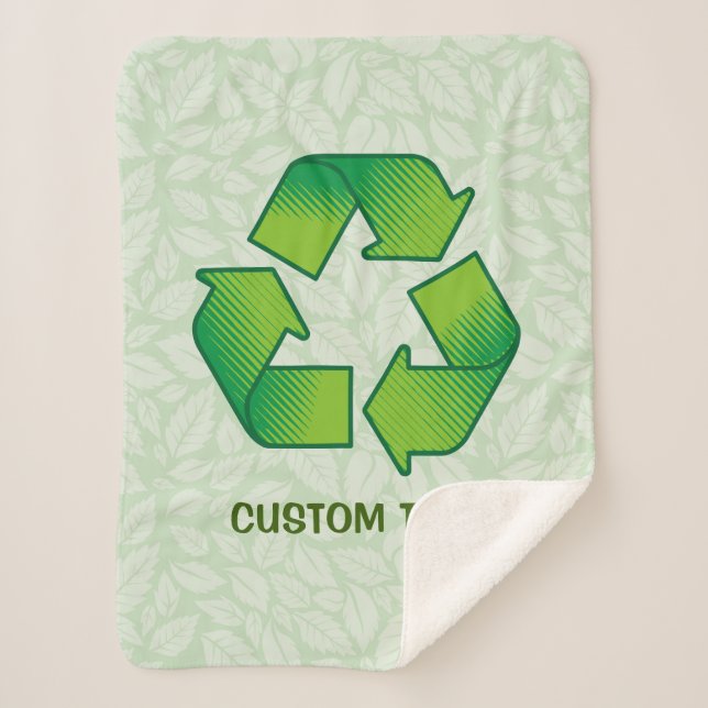 Cobertor Sherpa Símbolo de reciclagem (Frente)