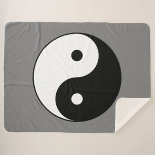 Cobertor Sherpa Símbolo Yin e Yang (Taoist Taijitu Chinês)