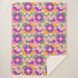 Cobertor Sherpa Simetria Abstrata Moderna Aconchegante ✨ Abstrato