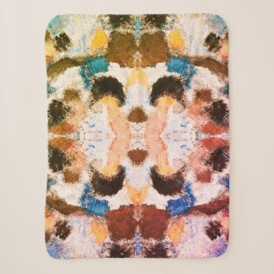 Cobertor Sherpa Simetria de Pastel vibrante - Arte texturizada por