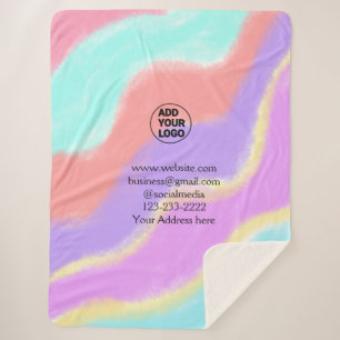 Cobertor Sherpa simples e mínimo adicione seu logotipo/design aqui