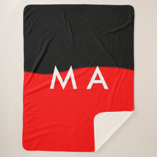 Cobertor Sherpa Simples monograma adicione seu nome com letra míni