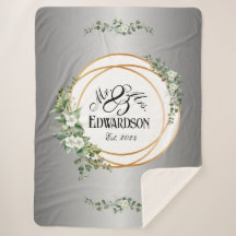 Sinais Românticos Sherpa Blanket Ouros Anéis