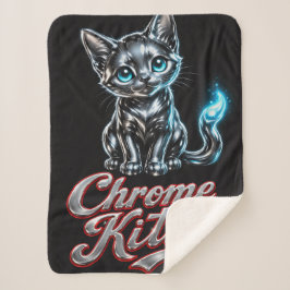 Cobertor Sherpa Sinal de Acrílico Chrome Kitten Perfeição Total