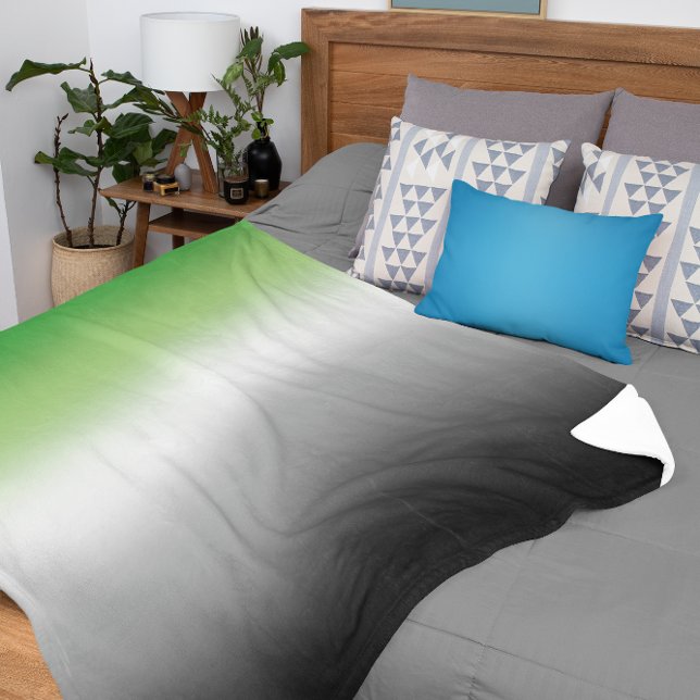 Cobertor Sherpa Sinalizador de Ordenação do Agender Gradiente com  (Criador carregado)