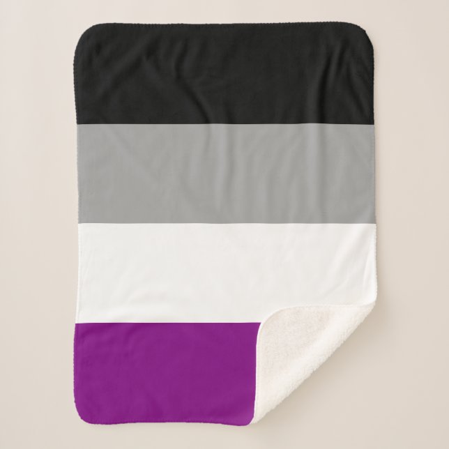 Cobertor Sherpa Sinalizador de Orgulho Asexual (Frente)