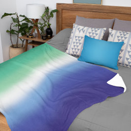 Cobertor Sherpa Sinalizador do Orgulho MLM Gay de Gradação - Sinal