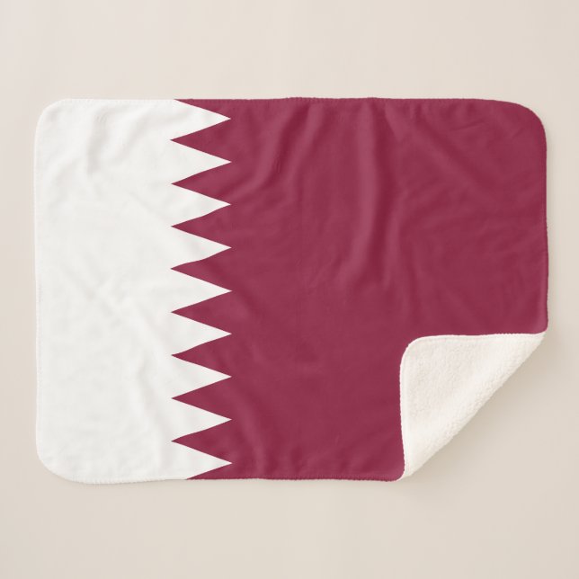 Cobertor Sherpa Sinalizador do Qatar (Frente (Horizontal))