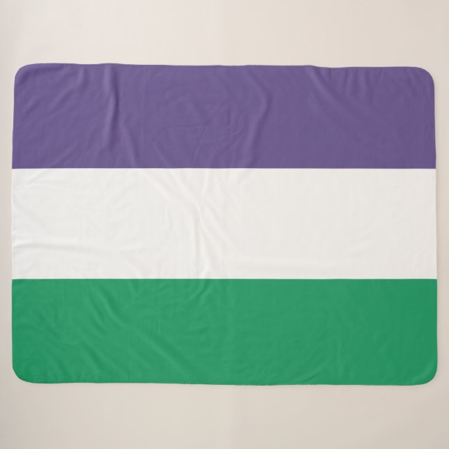 Cobertor Sherpa Sinalizador Suffragette (Frente (Horizontal))