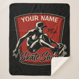Cobertor Sherpa Skateboard de Captura de Compro Personalizado