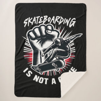 Cobertor Sherpa Skateboarding is Not A Crime