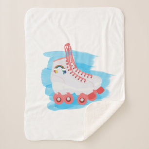 Cobertor Sherpa Skates de cilindro com barra de cores d'água