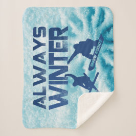 Cobertor Sherpa Skier & Snowboarder Throw Blanket