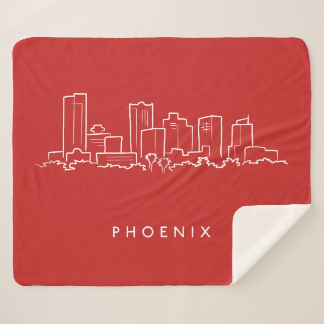 Cobertor Sherpa Skyline da arizona de Phoenix (Frente (Horizontal))
