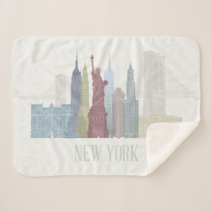 Cobertor Sherpa Skyline de Nova York