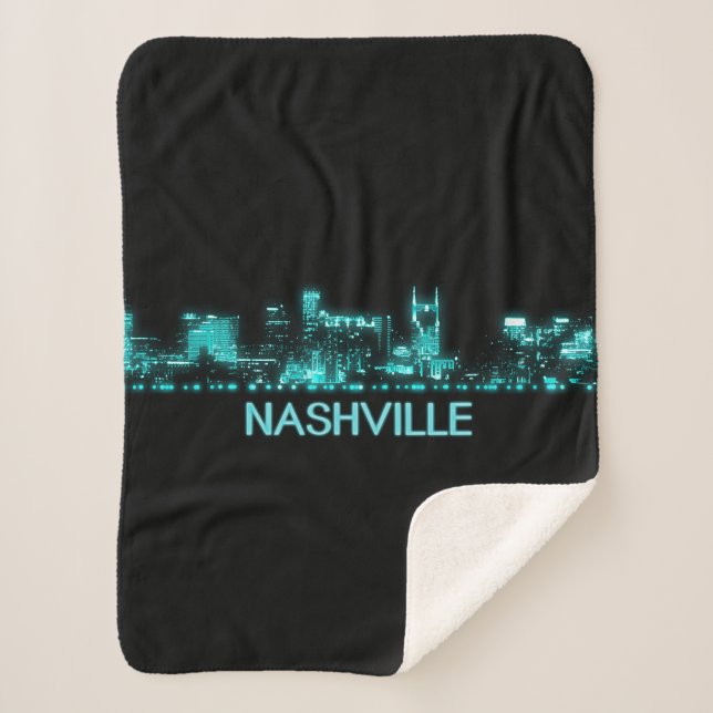 Cobertor Sherpa Skyline Nashville (Frente)
