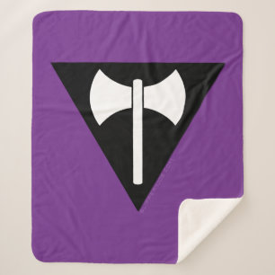 Cobertor Sherpa SlipperyJoe, bandeira do orgulho lésbica poderosa 
