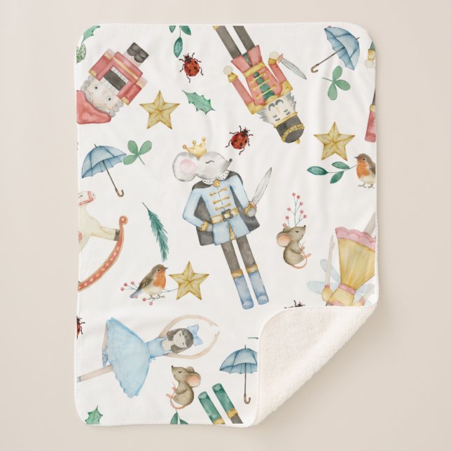 Cobertor Sherpa small sherpa blanket - ideal gift for new baby  (Frente)