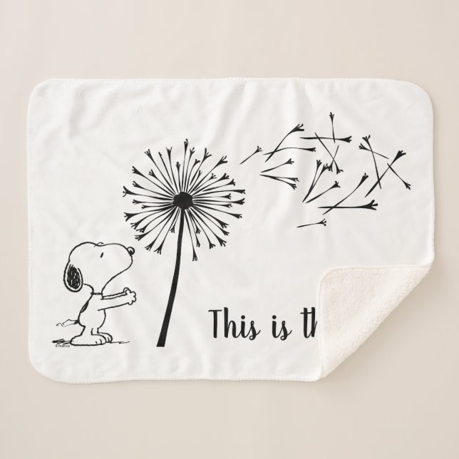 Cobertor Sherpa Snoopy Com Dandelion (Frente (Horizontal))