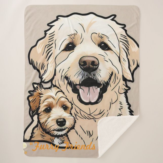 Cobertor Sherpa "Snouts and Snuggles" (Frente)