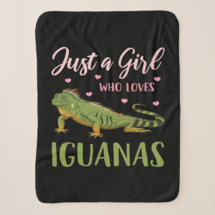 Cobertor Sherpa Só Uma Garota Que Ama Iguanas
