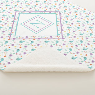 Cobertor Sherpa Sob O Mar De Peixes-Baleias