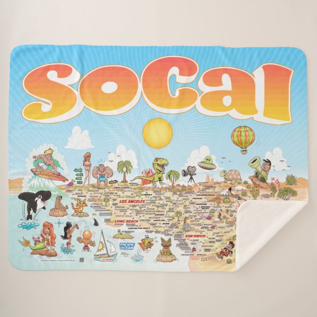 Cobertor Sherpa SoCal (Frente (Horizontal))