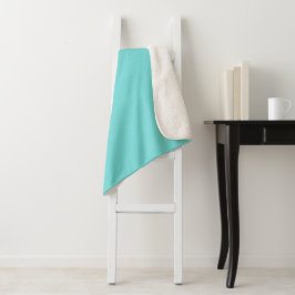 Cobertor Sherpa Solid Aquamarine
