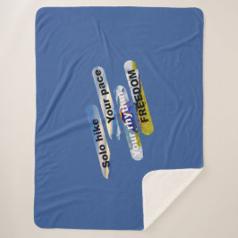 Cobertor Sherpa Sólio, seu ritmo, seu ritmo, liberdade.