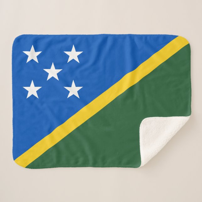 Cobertor Sherpa Solomon Islands Flag (Frente (Horizontal))