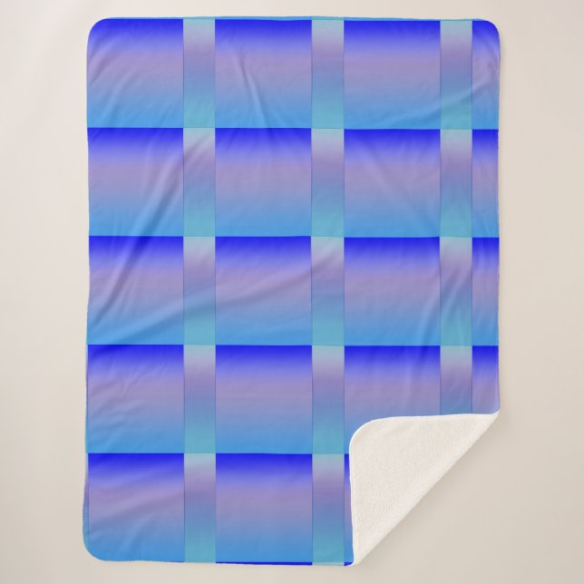 Cobertor Sherpa Sombras de Azul (Frente)