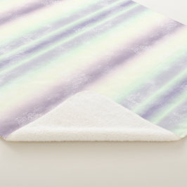 Cobertor Sherpa Sonho de Unicórnio Branco Roxo