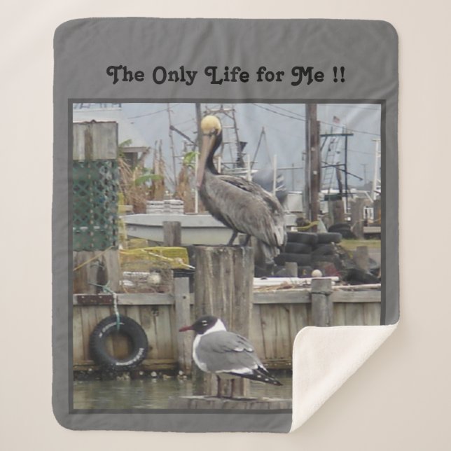 Cobertor Sherpa "Sonho do Pescador" Média Sherpa Blanket (Frente)