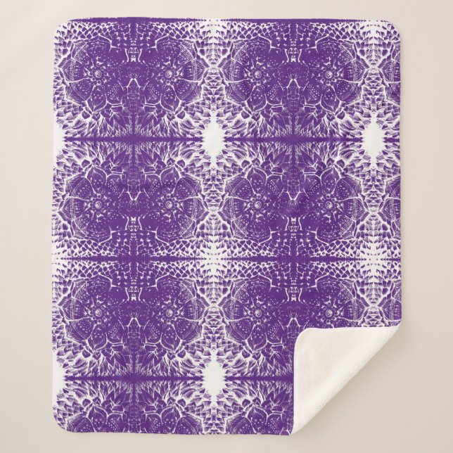 cobertor sherpa sonhos de lavanda (Frente)
