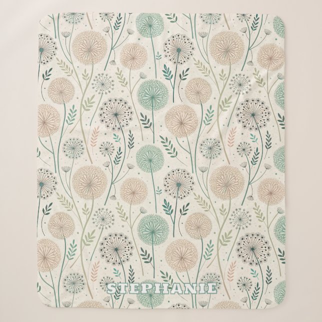 Cobertor Sherpa Sonhos Pastel Dandelion - Fios Whimsical (2) (Frente)