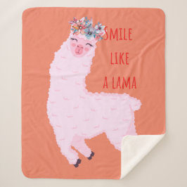 Cobertor Sherpa Sorria como um lama