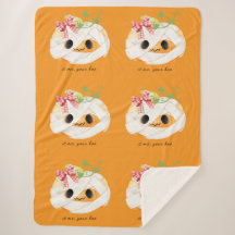 Sou eu, o teu "Boo Cozy Fall Pumpkin" Sherpa Blank