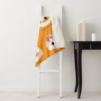 Cobertor Sherpa Sou eu, o teu "Boo Cozy Fall Pumpkin" Sherpa Blank