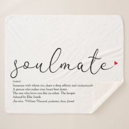 Cobertor Sherpa Soulmate Script Love Heart Definition