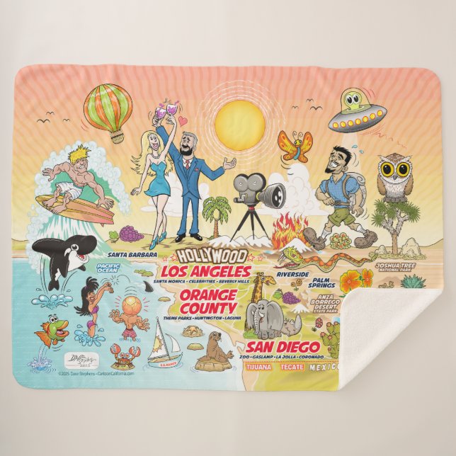 Cobertor Sherpa Southern California (Frente (Horizontal))