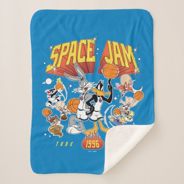 Cobertor Sherpa SPACE JAM™ TUNE SQUAD™ 1996 Gráfico (Frente)